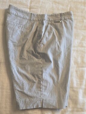 Lauren Active Ralph Lauren Blue and White Striped Women's Bermuda Shorts Size 2
